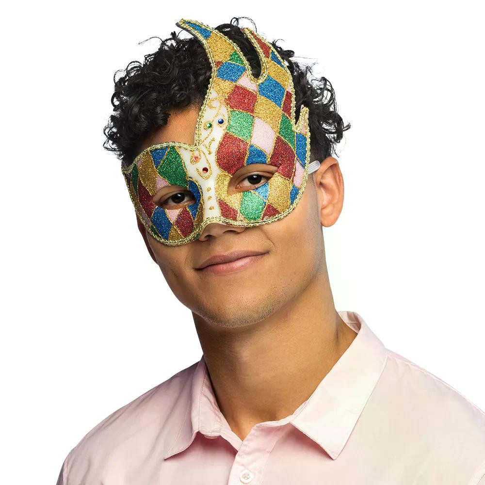 Boland Verkleidungsmaske Venezianische Maske Augenmaske Venice Jester für Karneval Maskenball, klassische venezianische Eleganz verleiht dem Outfit ein Hauch Mystik