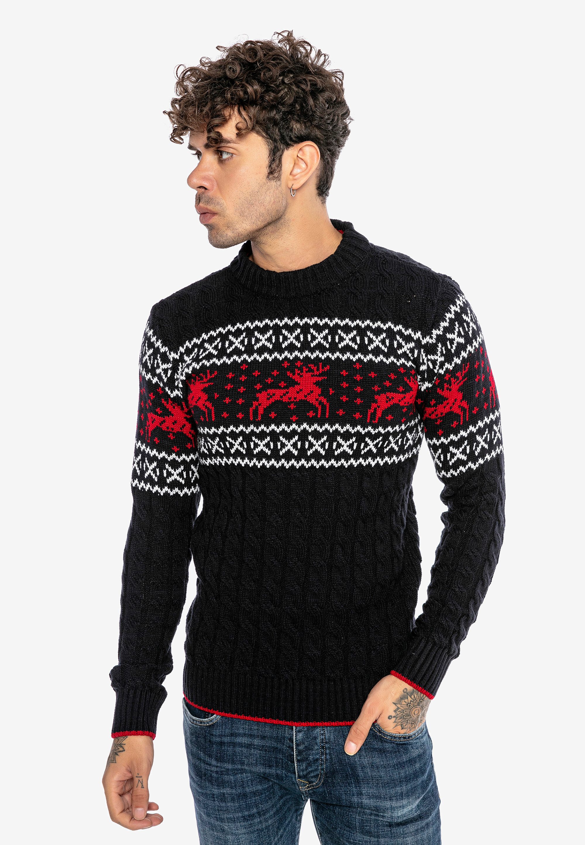 RedBridge Strickpullover Norwalk im weihnachtlichen Design