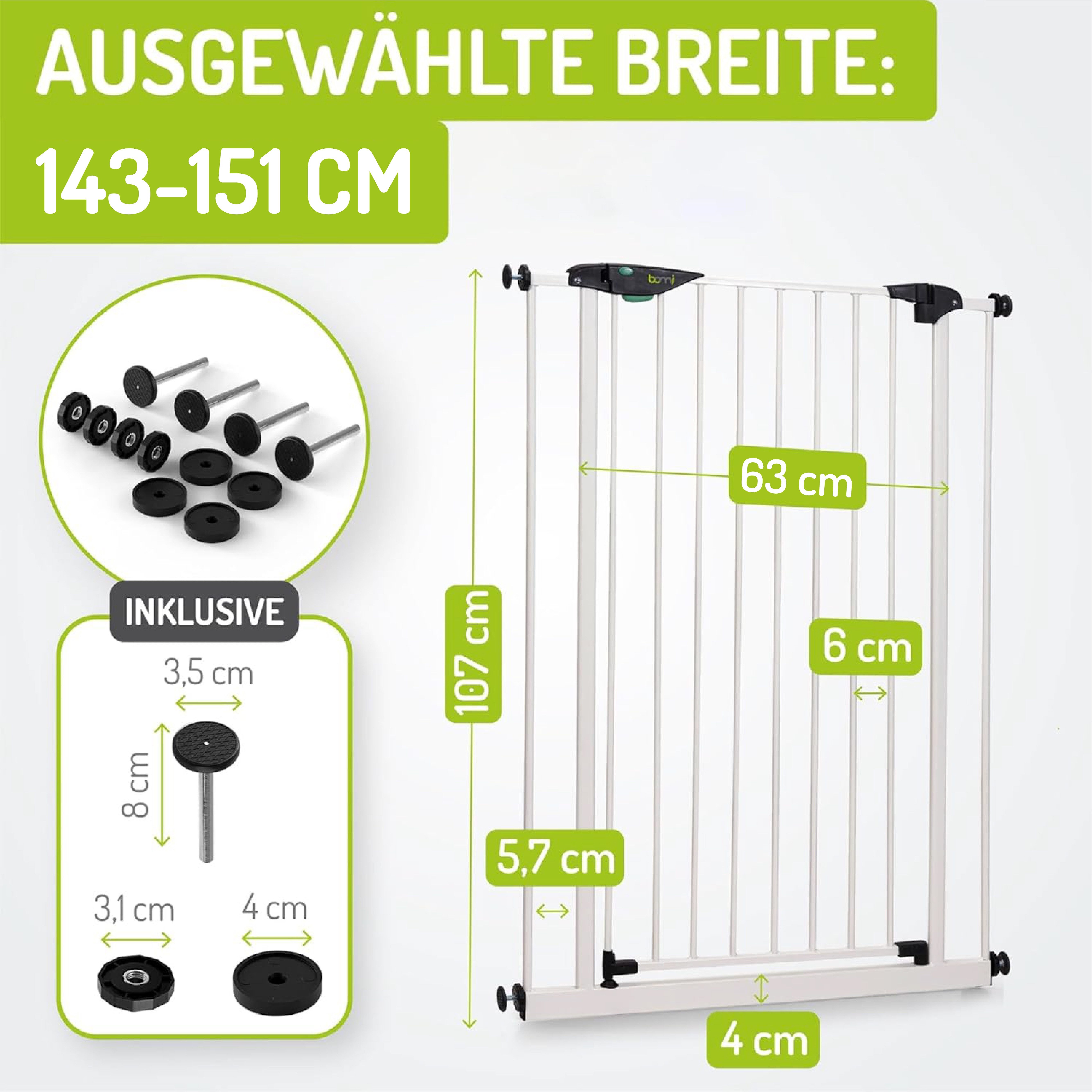BOMI Türschutzgitter Kinderschutzgitter Extra Hoch Mira günstig online kaufen