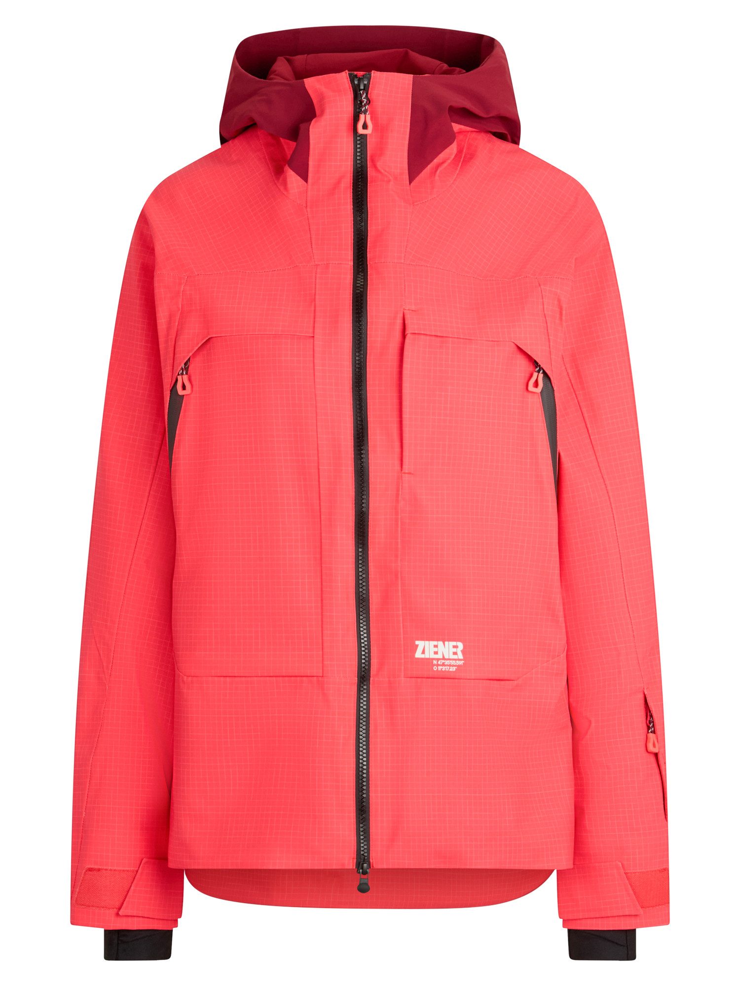 Ziener Skijacke RAFINA-Z AQUASHIELD® DAMEN wasser- u. winddicht, atmungsaktiv, unwattiert, Innenfutter aus Wolle