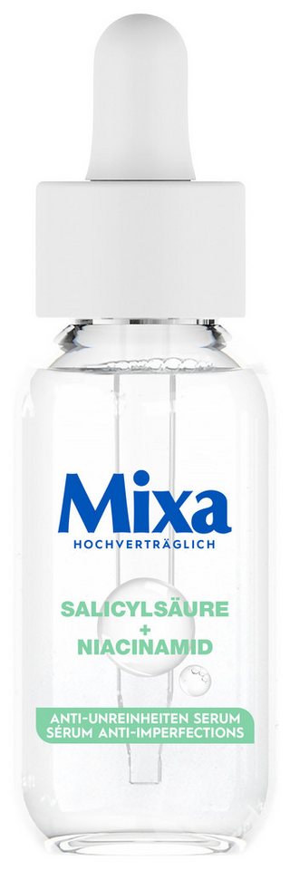 Mixa Gesichtsserum MIXA ANTI-UNREINHEITEN SERUM, hochverträglich, verfeinert die Poren, sorgt für ebenmäßige Haut
