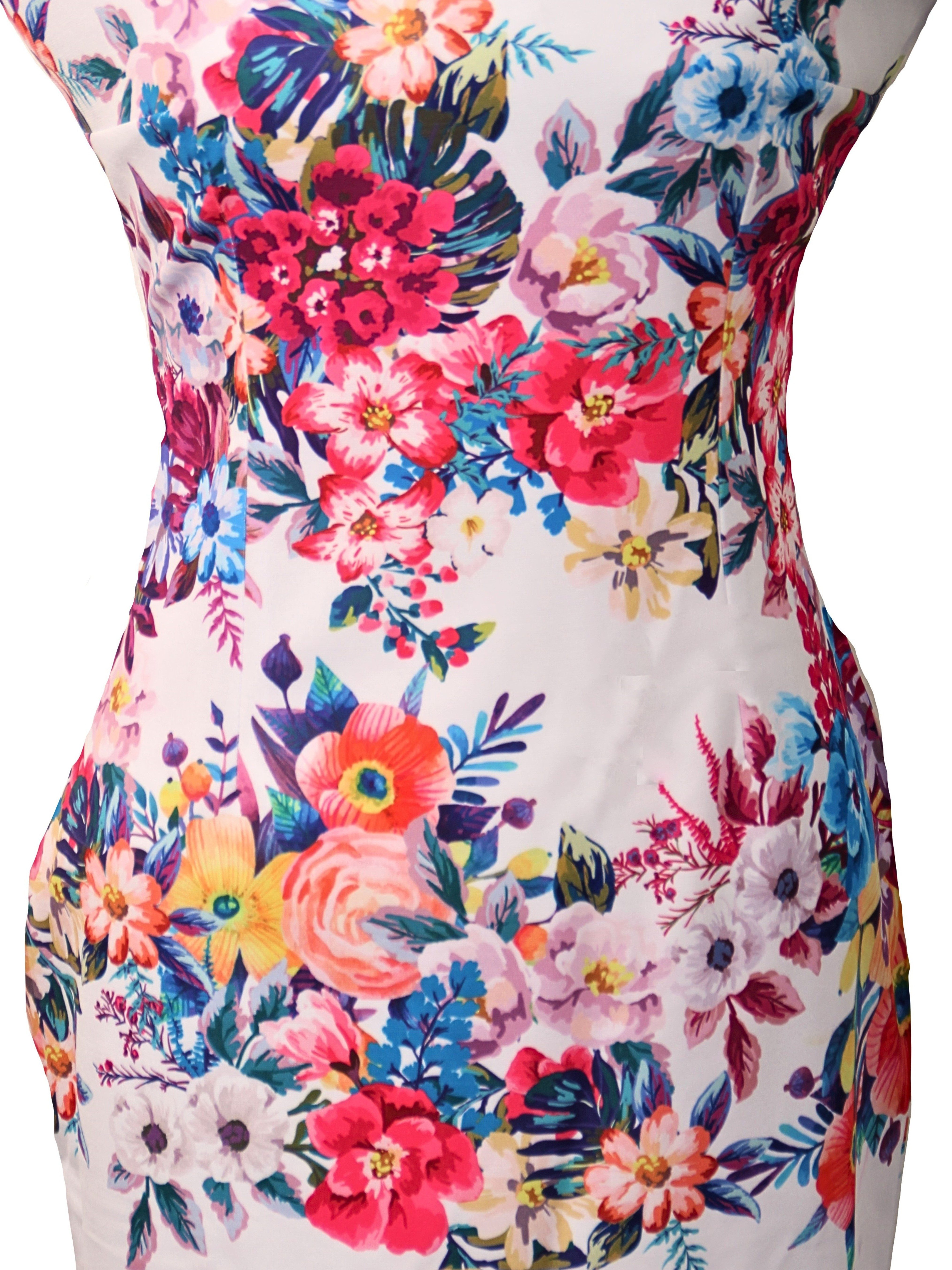 Be Noble Druckkleid Mainau Wunderschönes sehr figurbetontes Blumenkleid – Bild 5 von 5