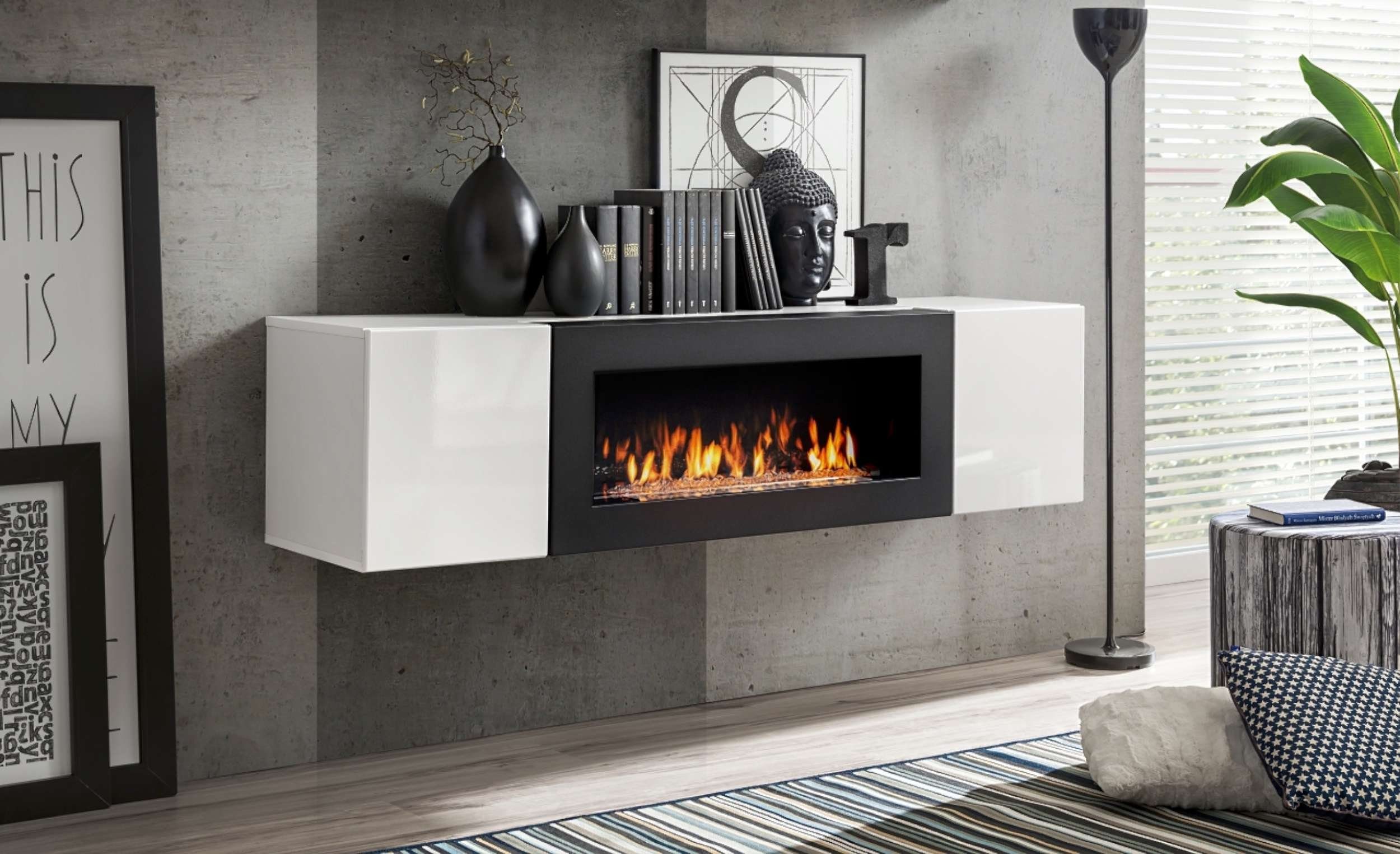 99rooms Lowboard Fli SBK (TV-Kommode, TV-Schrank, Fernsehschrank), mit Kami günstig online kaufen