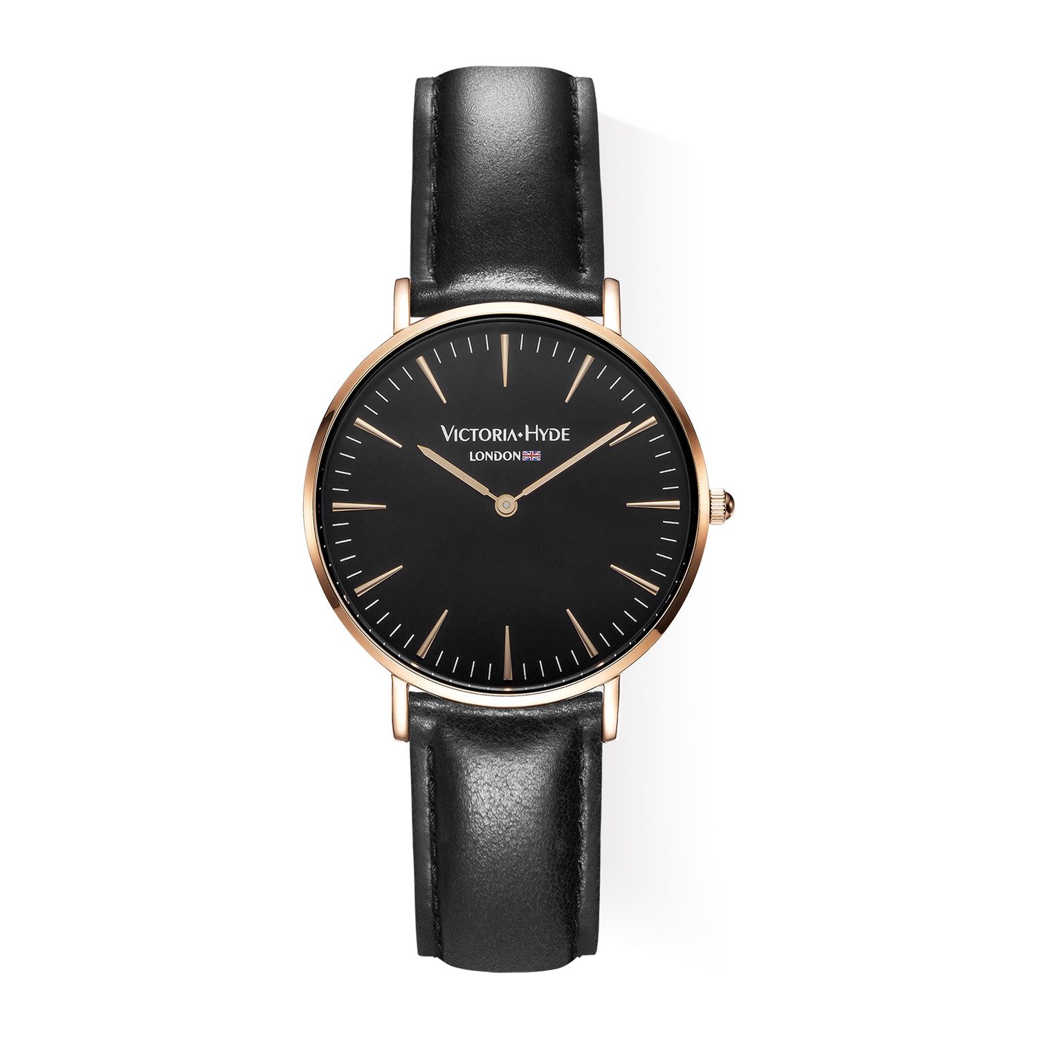 Victoria Hyde Quarzuhr Quarzuhr Quarzuhr Echtes Rindsleder Uhr für Unisex modisch und leger Lederarmband, (1-tlg., Kein Set)