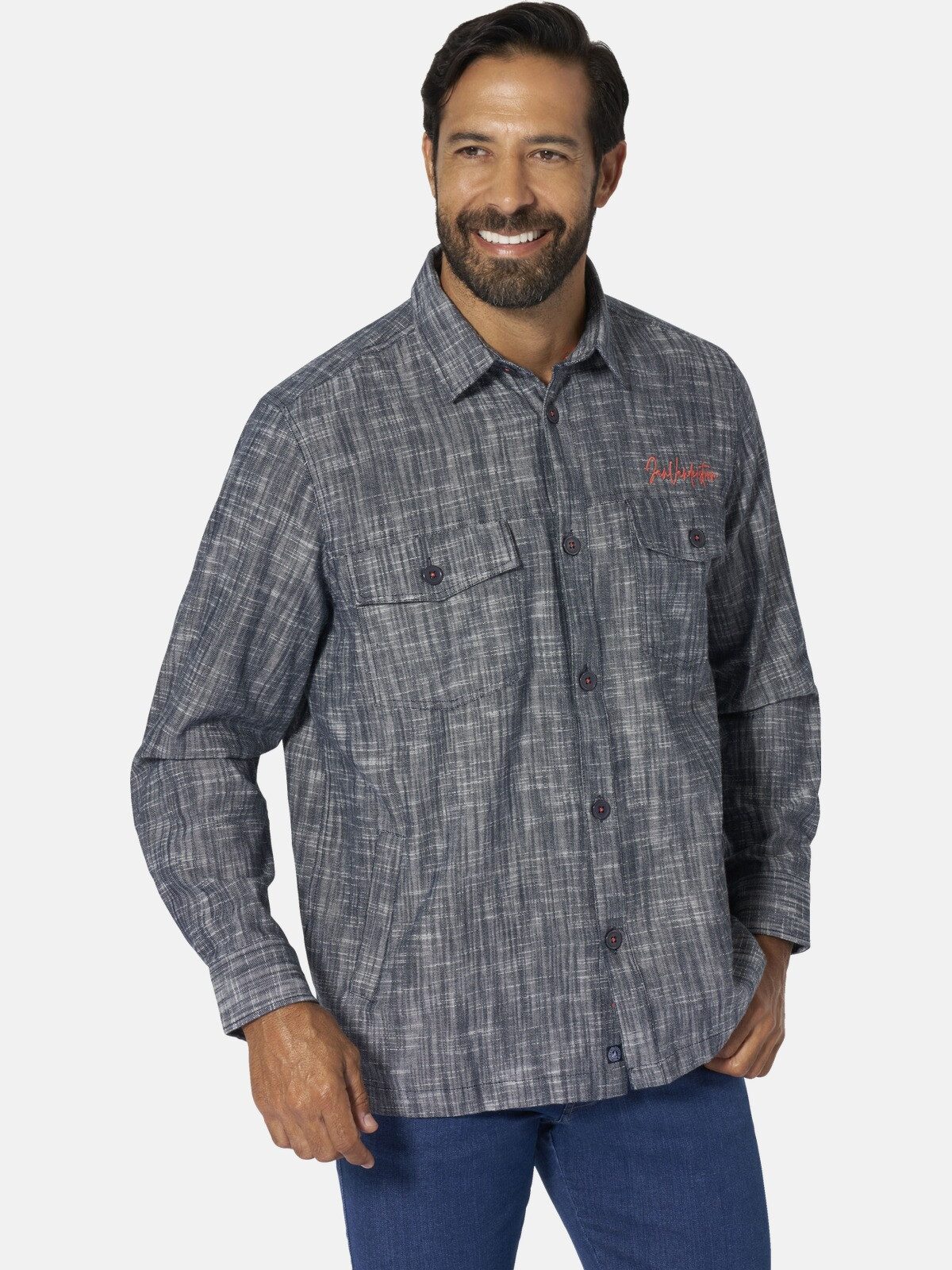 Jan Vanderstorm Outdoorhemd KERLIN im lässigen Jeanslook
