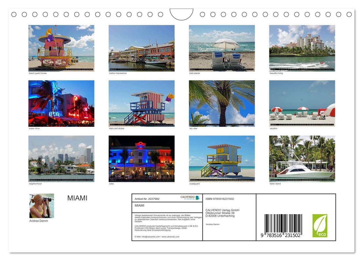 Thumbnail - CALVENDO Wandkalender MIAMI (Wandkalender 2026 DIN A4 quer), CALVENDO Monatskalender