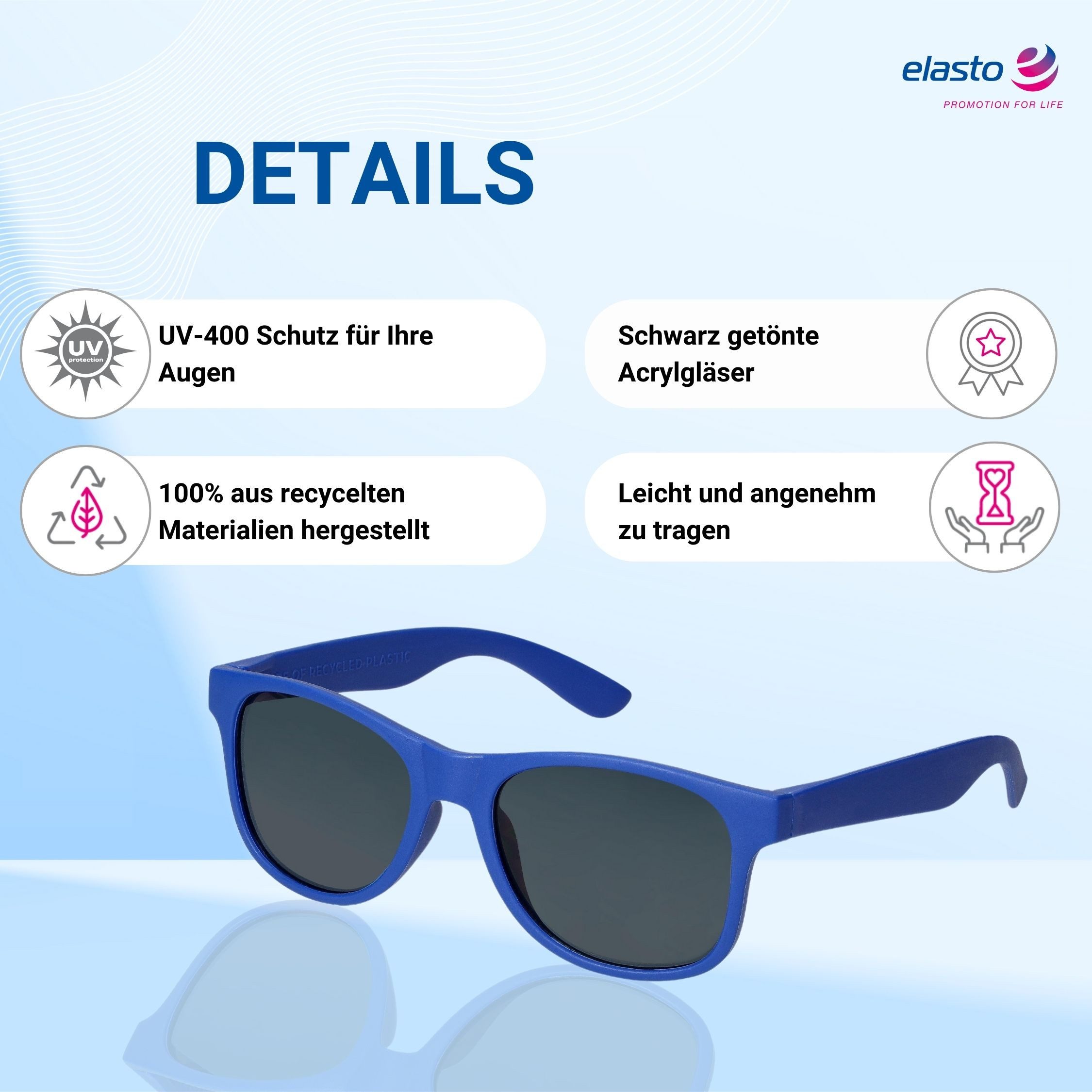 elasto Sonnenbrille UMI Brille UV400 Schutz blau günstig online kaufen