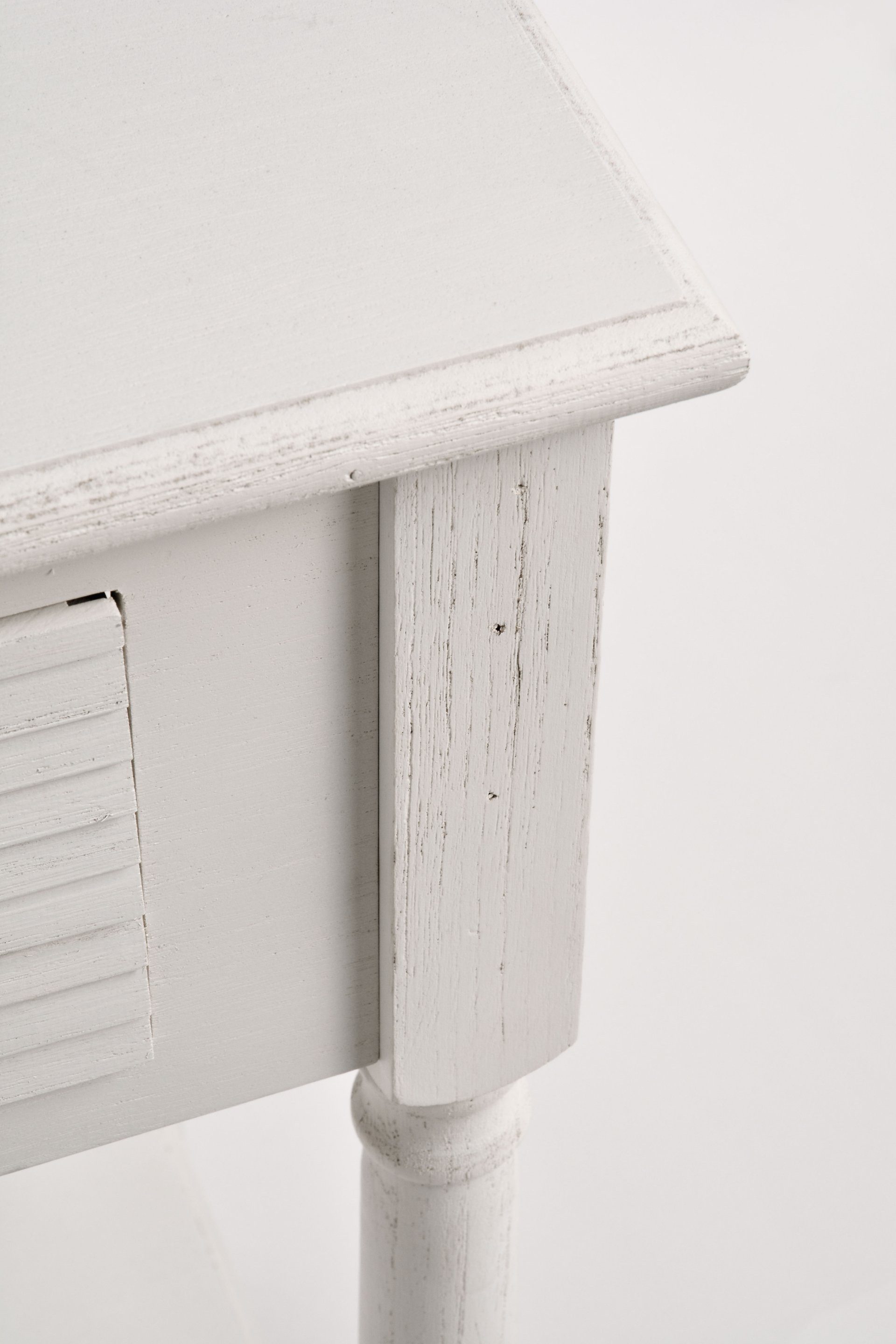 Livin Hill Konsolentisch Livorno, weißes Vintage-Finish mit sichtbarer Holzmaserung