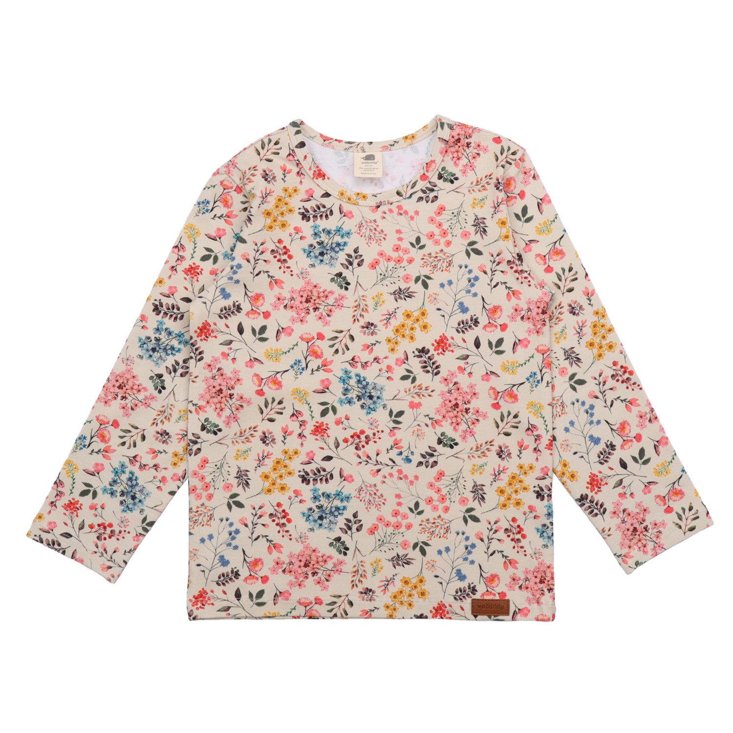 Walkiddy Langarmshirt Walkiddy Mini Flowers Kinder Bio Baumwolle GOTS Green Bio Baumwolle,GOTS, Kinderbekleidung,nachhaltige