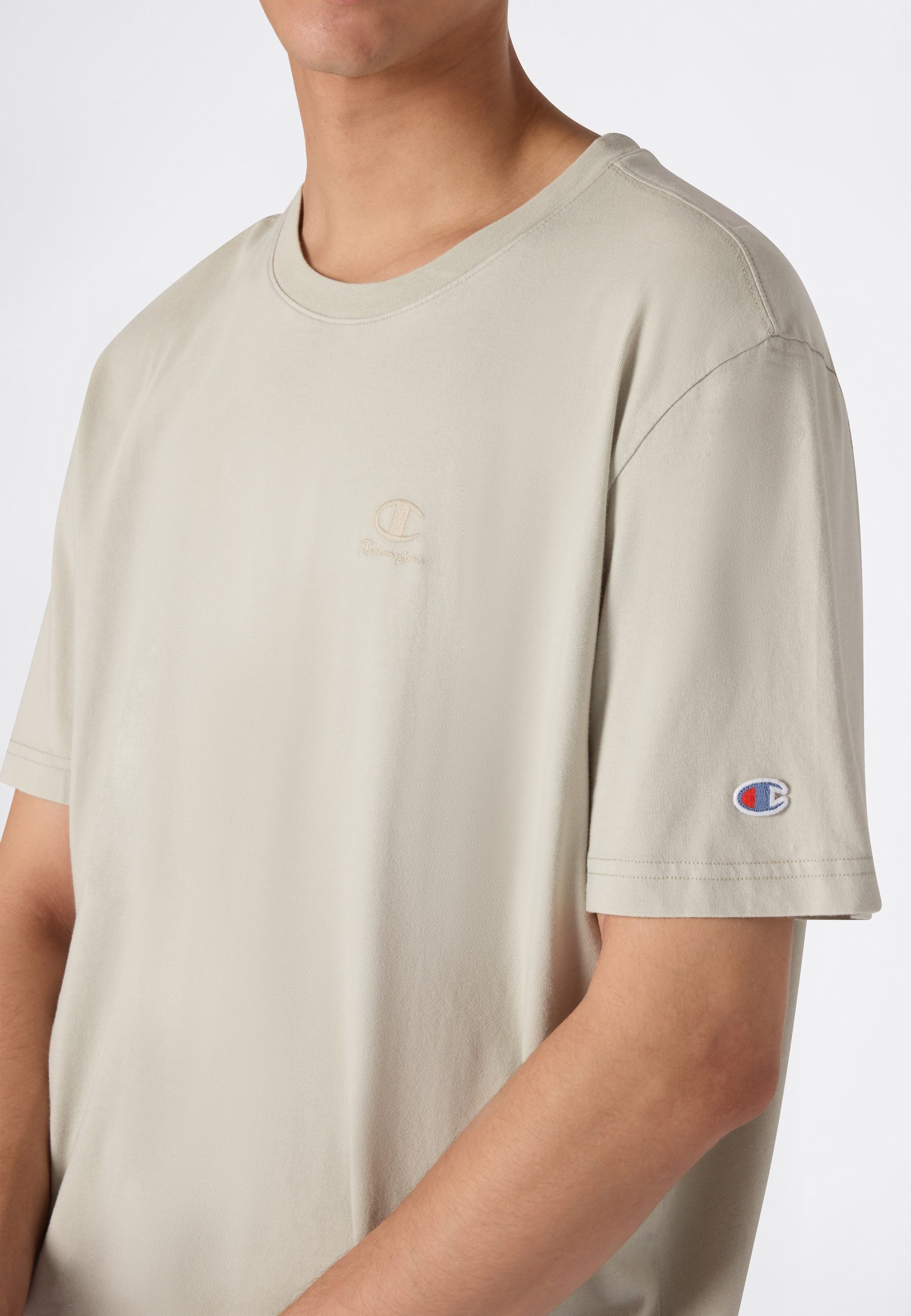 Champion T-Shirt ICONS Wash Crewneck T-Shirt aus Baumwolle, in den Größen S bis XXL
