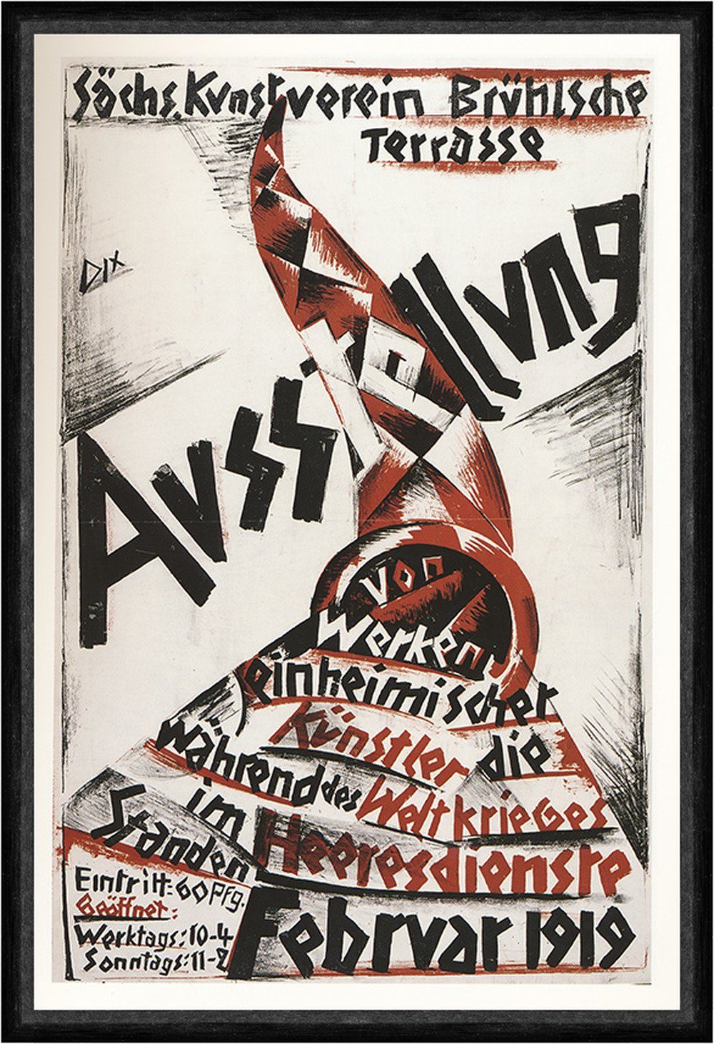 Kunstdruck Ausstellung von Künstlern mit Werken aus dem Weltkrieg Otto Faks_Werb, (1 St)