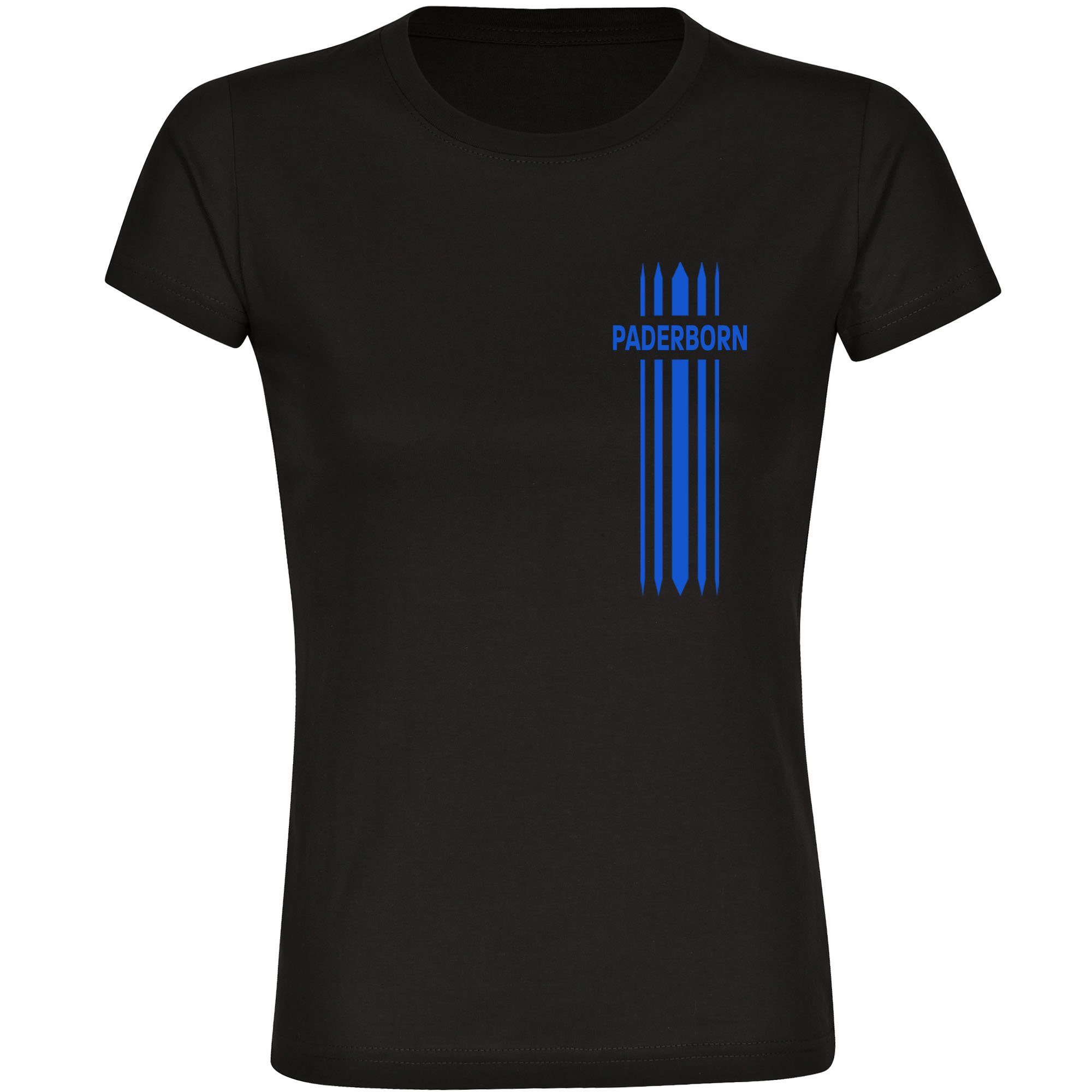 multifanshop T-Shirt Damen Paderborn - Streifen - Frauen