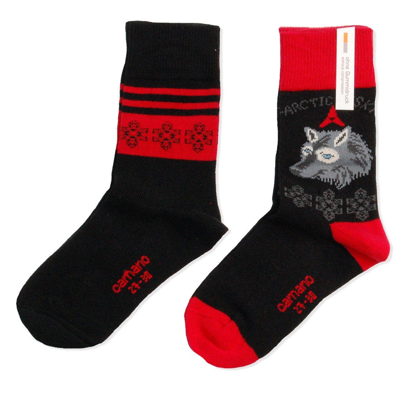 Camano Langsocken CA3769 4-Paar, oder Pack, Strümpfe, Mädchen Jungen (Packung, Socken Socken, Paar) 2x2er Baumwolle 4