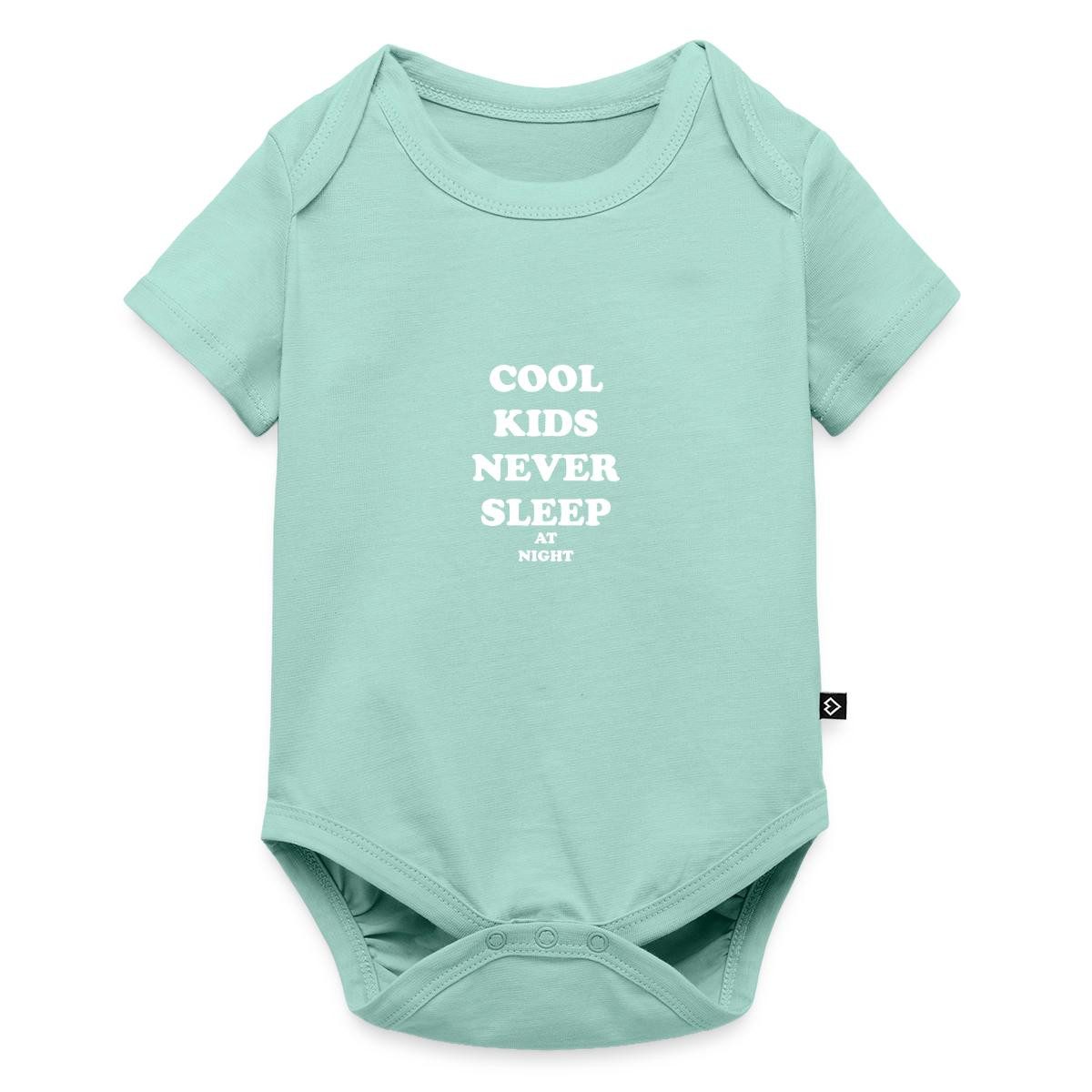 Spreadshirt Kurzarmbody Cool Kids Never Sleep At Night Kurzarm Tages Baby Body (1-tlg)