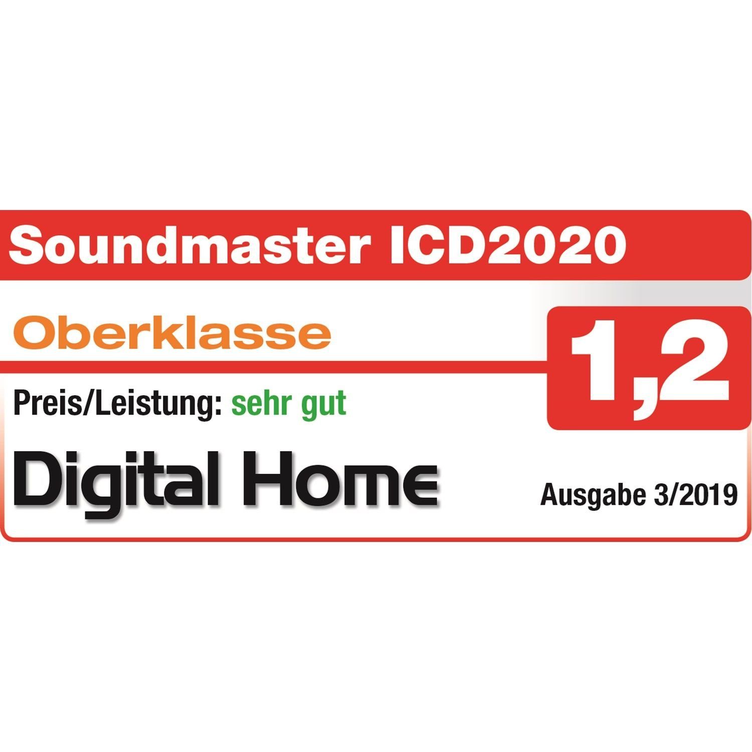 FM) Digitalradio ICD2020WE Soundmaster DAB+, Musiccenter (DAB) (Internet,