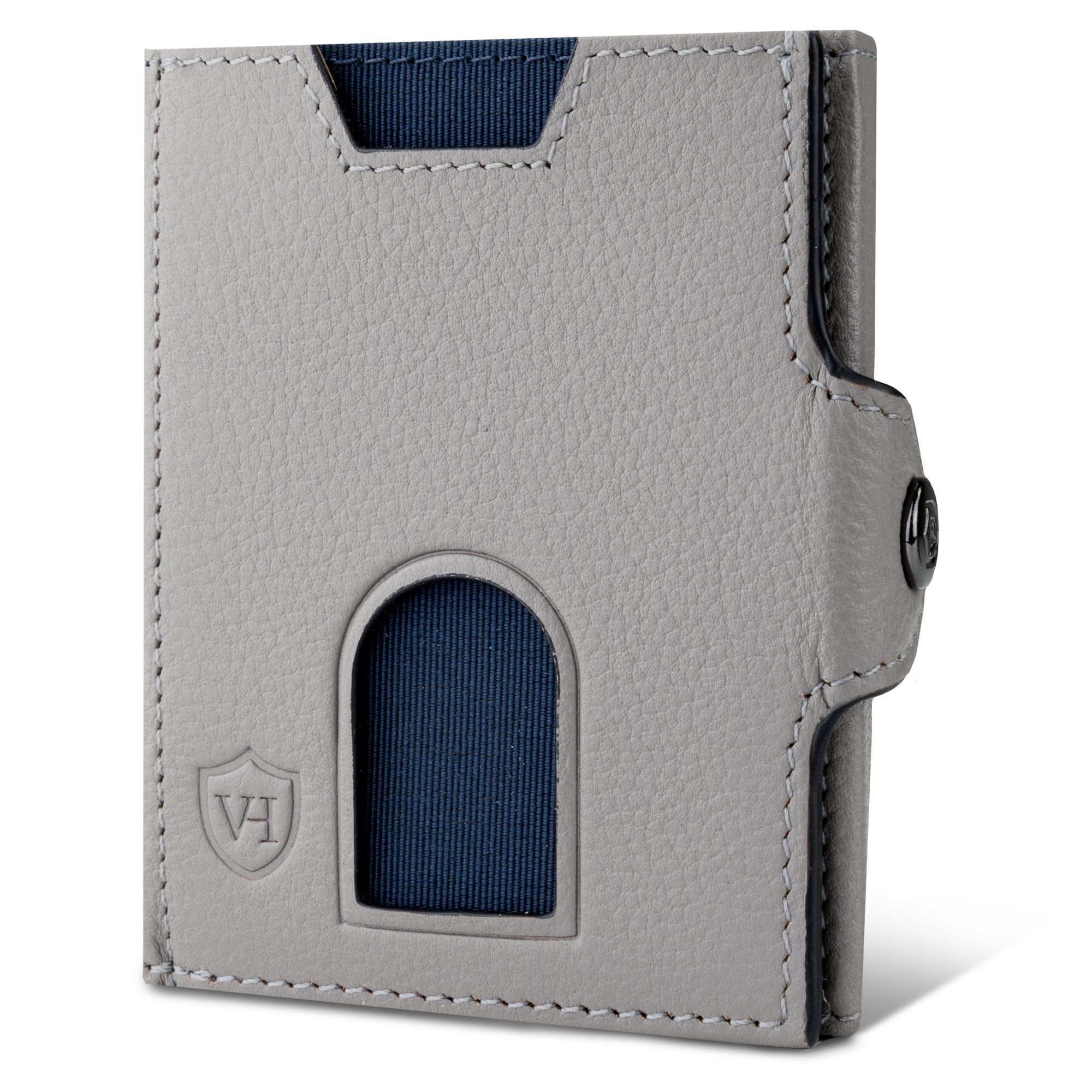 VON HEESEN Geldbörse Whizz Wallet mit 6 Kartenfächer, Slim Wallet Geldbeutel Portemonnaie inkl. RFID-Schutz & Geschenkbox Grau