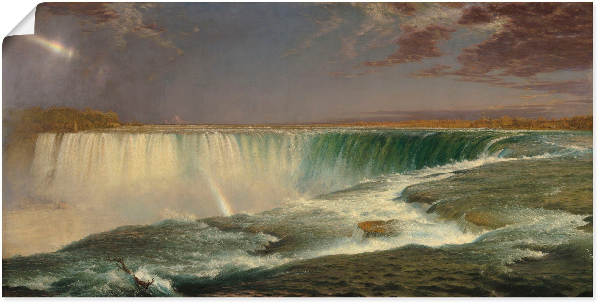 Artland Wandbild Niagara. 1857, Wasserfallbilder (1 St), als Alubild,  Leinwandbild, Wandaufkleber oder Poster in versch. Größen