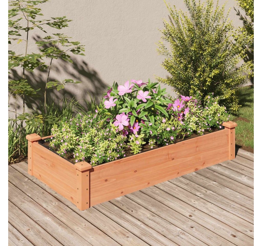 Thumbnail - vidaXL Hochbeet, Kräuterhochbeet mit Einsatz Braun 120x60x25 cm Massivholz Tanne