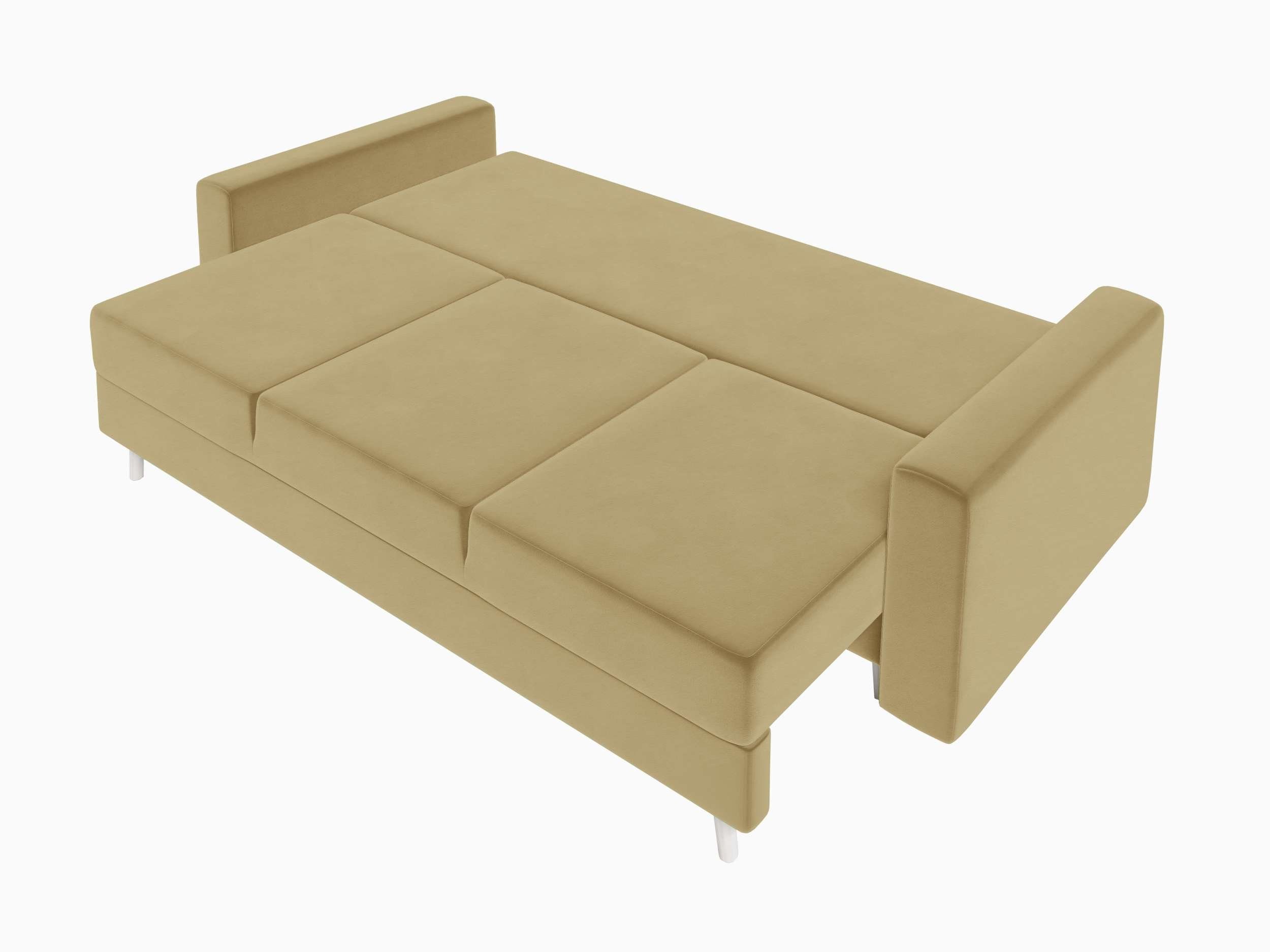 Carmen, Bettkasten, mit Bettfunktion, mit Sitzkomfort, 3-Sitzer Schlafsofa, Stylefy Modern Sofa, Design