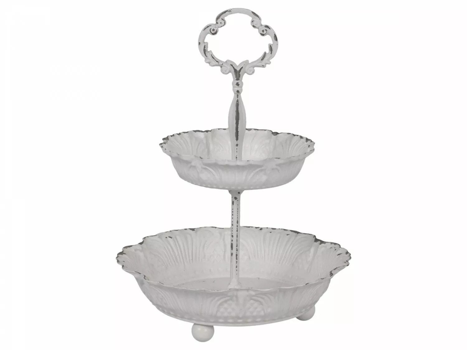 Chic Antique Dekoetagere Chic Antique Etagere mit zwei Schüssel, weiß, 2 ET günstig online kaufen