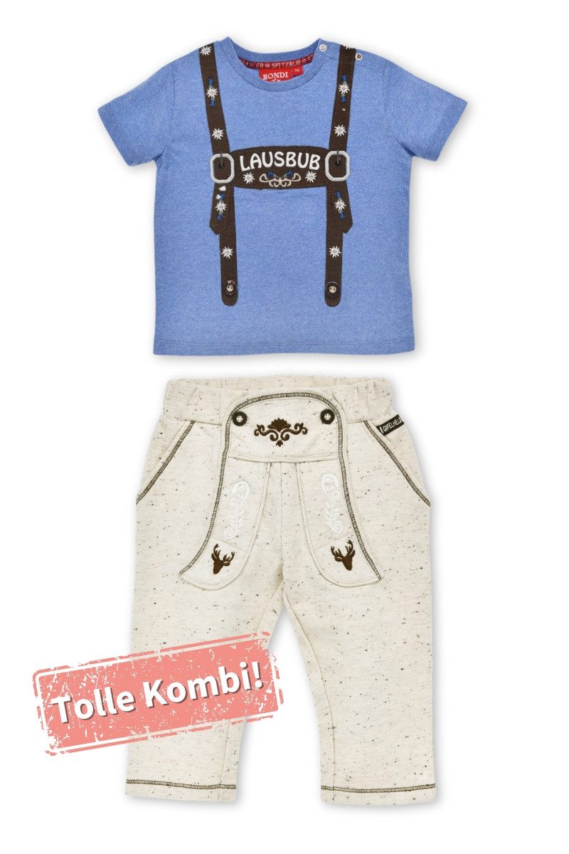 Trachtenhemd Trachtenshirt Baby/Kind - LAUSBUB - blau