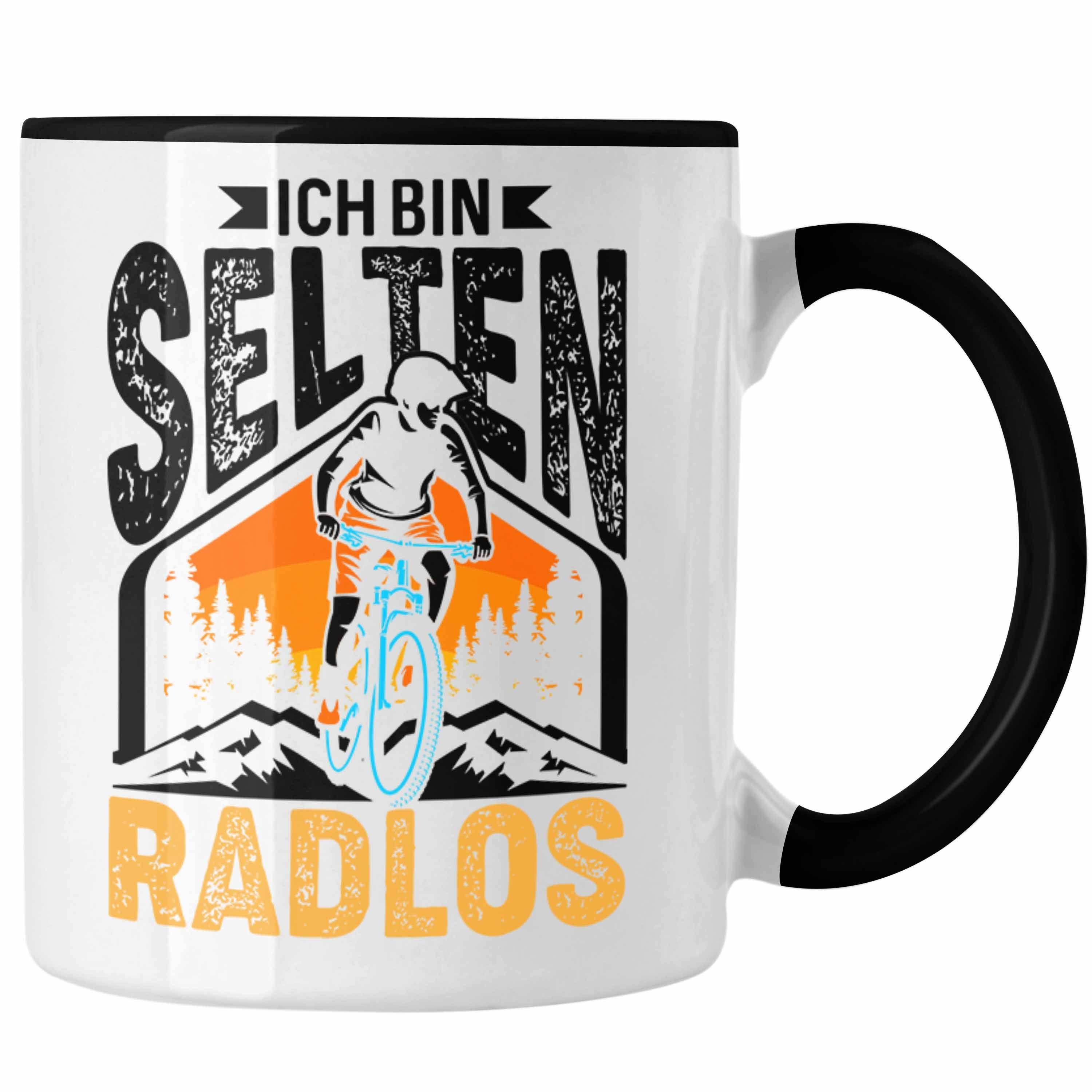 Trendation Tasse Trendation - Ich Bin Selten Radlos Tasse Geschenk für Fahrradfahrer Ra