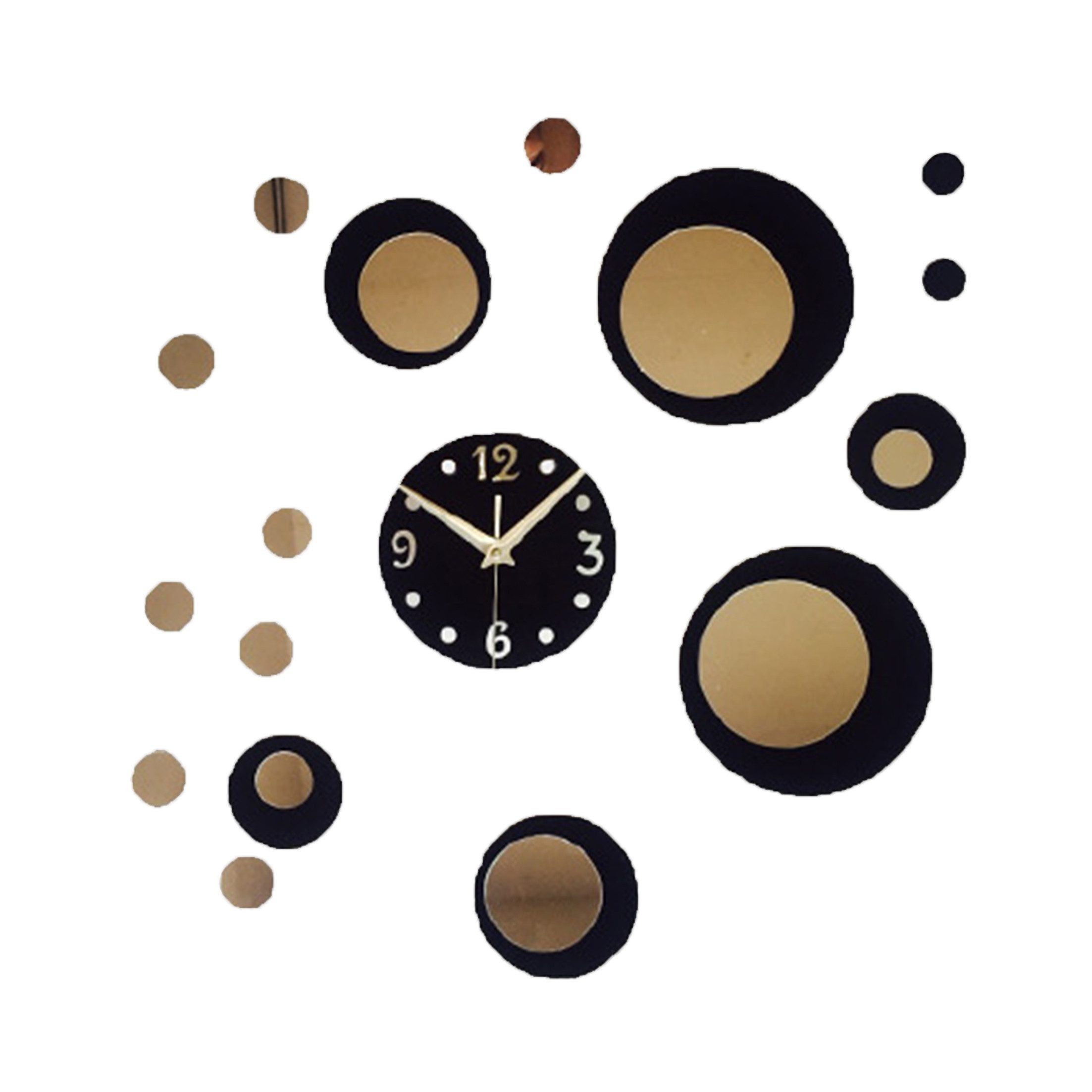 KINSI Wanduhr Stille DIY Wanduhr aus Acryl mit 3D-Effekt - Dekorative Wandu günstig online kaufen