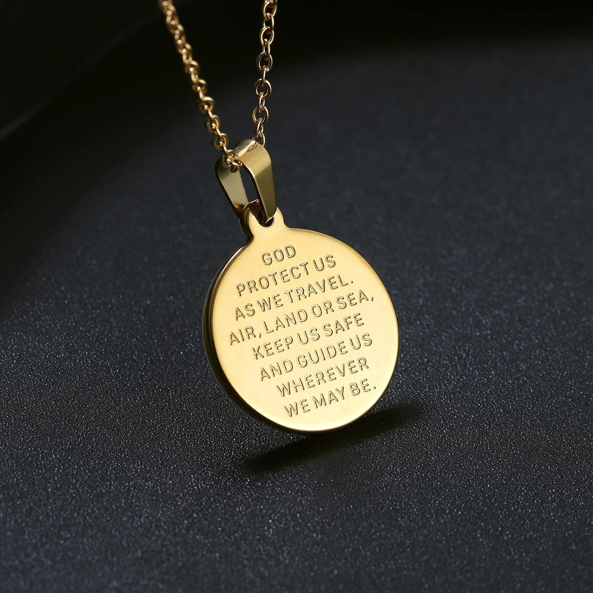 Kim Johanson Kette mit Anhänger Heiliger Sankt Christopherus, aus Edelstahl – Bild 4 von 5