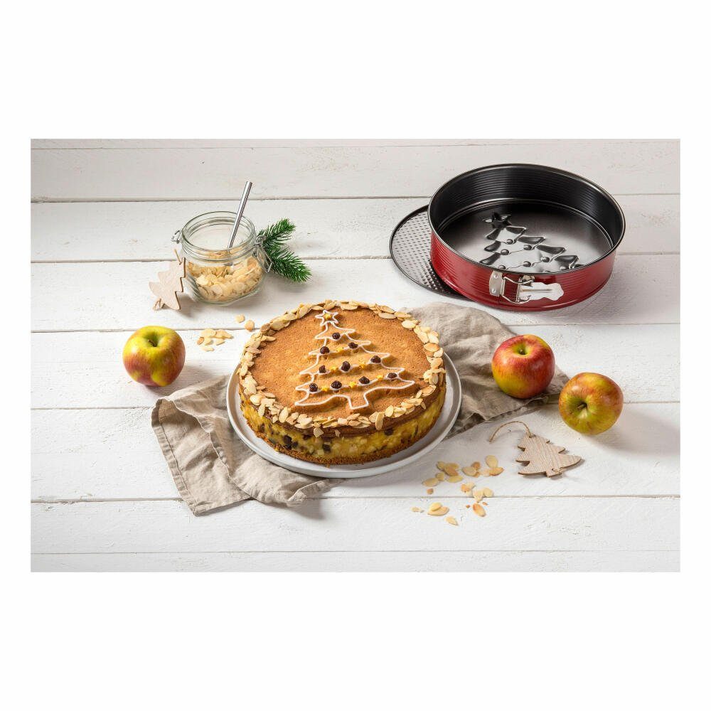 Zenker Springform Mit Flach-und Motivboden Sparkling Christmas, 26 c