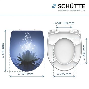 Schütte WC-Sitz Water Lily, Duroplast, mit Absenkautomatik und Schnellverschluss, High Gloss
