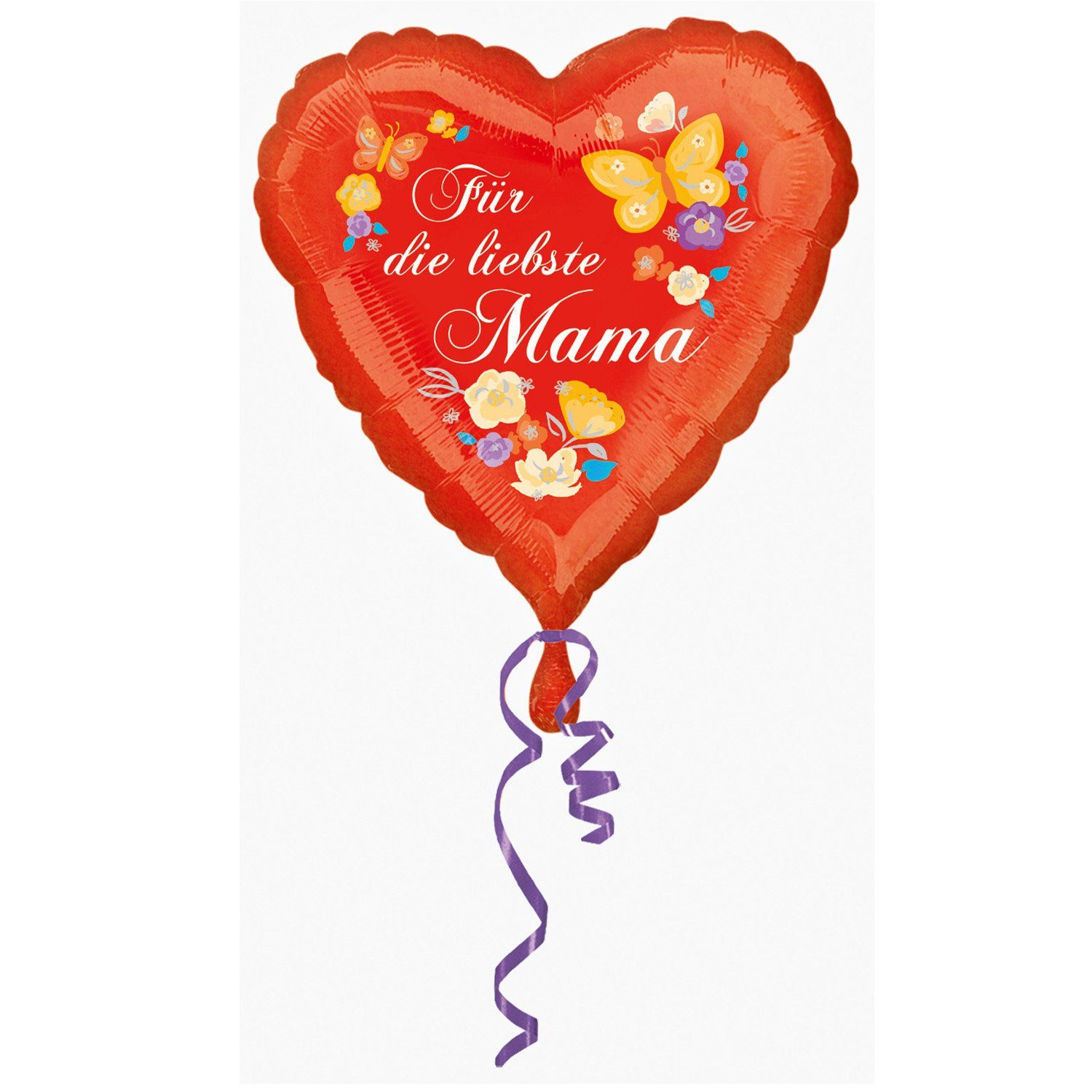 Anagram Folienballon Folienballon Herz -Für die liebste Mama - 43cm