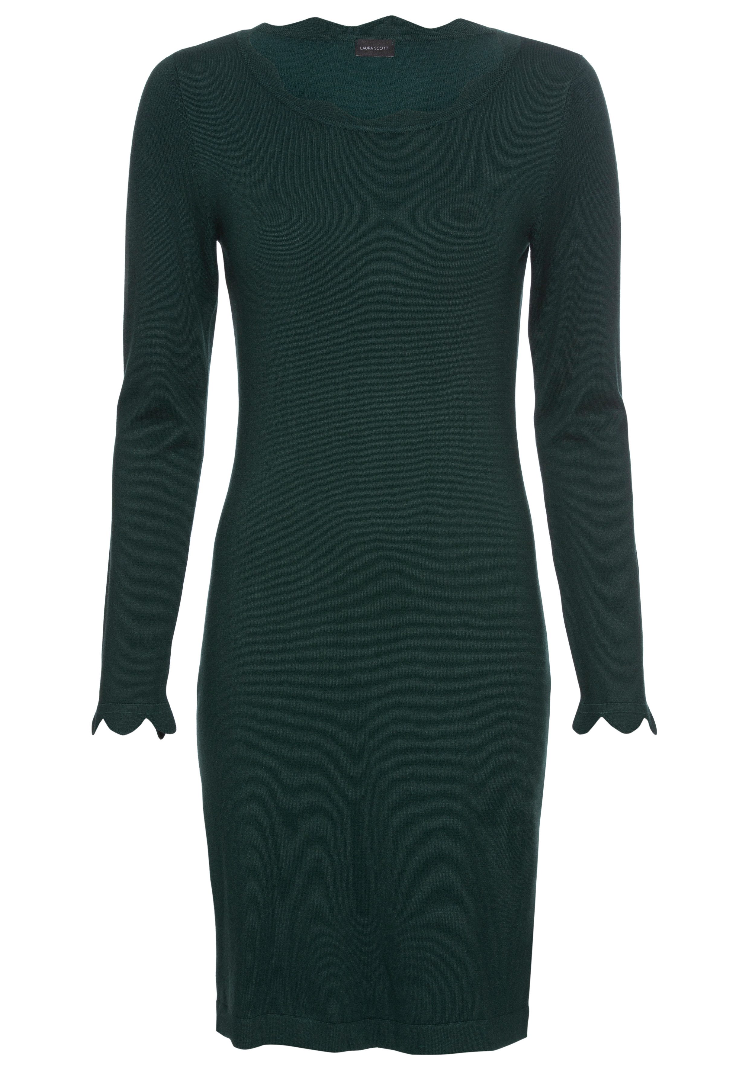 LAURA SCOTT Strickkleid mit femininer Wellenkante - NEUE FARBEN mehr