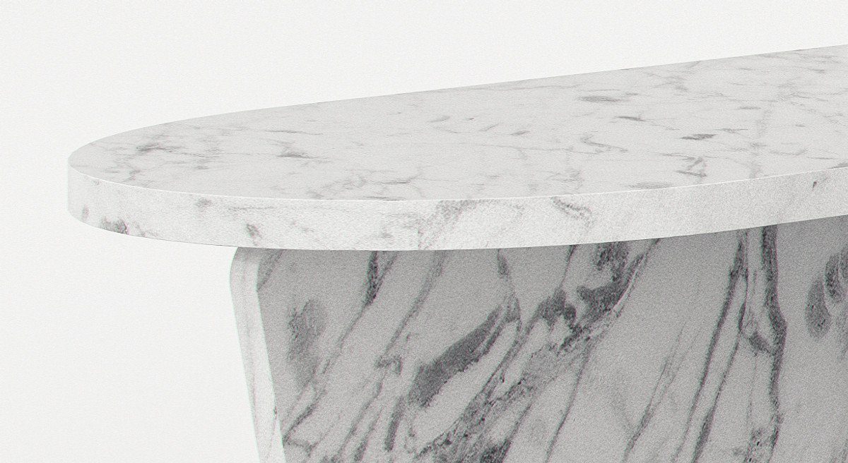 Casa Padrino cm Couchtisch Wohnzimmertisch Luxus Luxus aus Couchtisch Rechteckiger - Möbel 35 Carrara x - spanischen Marmor H. Marmor hochwertigem x Weiß 140 70