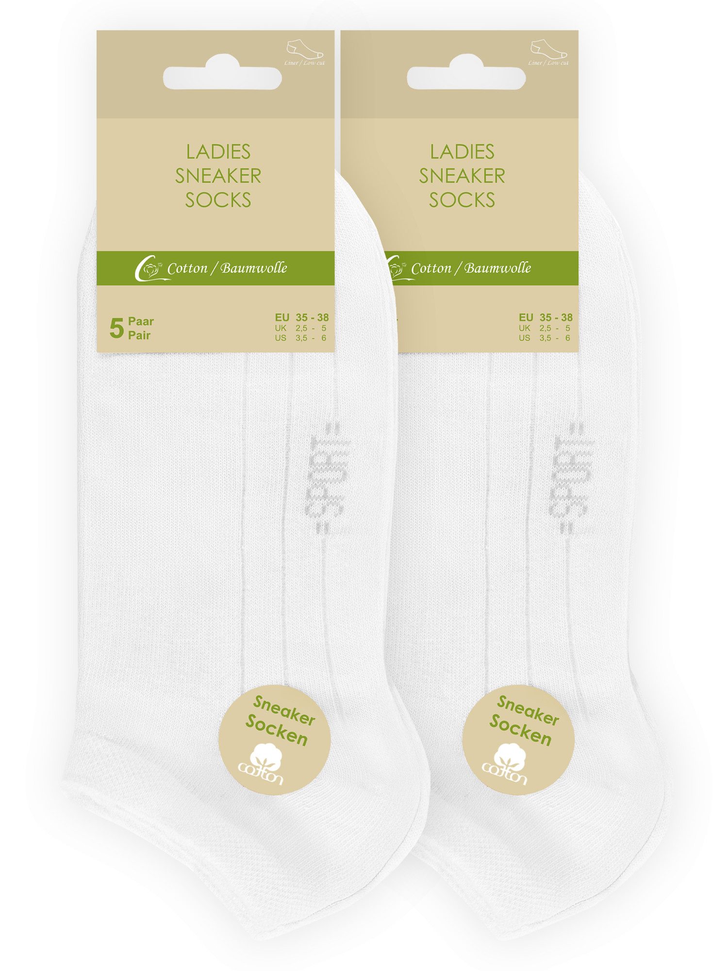 Cotton Prime® Sneakersocken Sportsocken mit Rippsohle günstig online kaufen