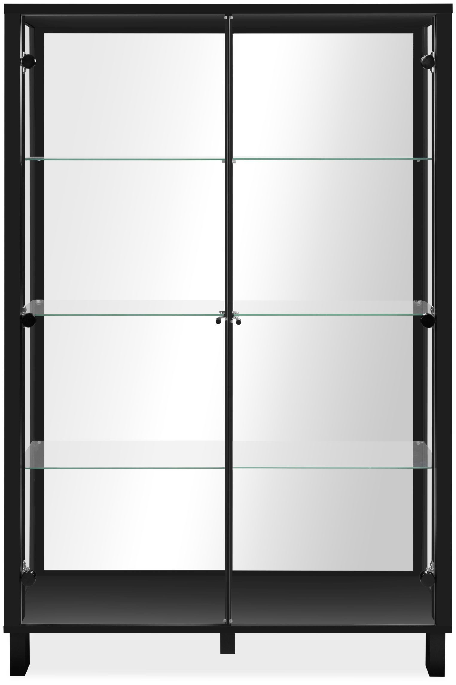 Finori Highboard, schwarz / Spiegel B x H x T ca. 100 x 150 x 33 cm