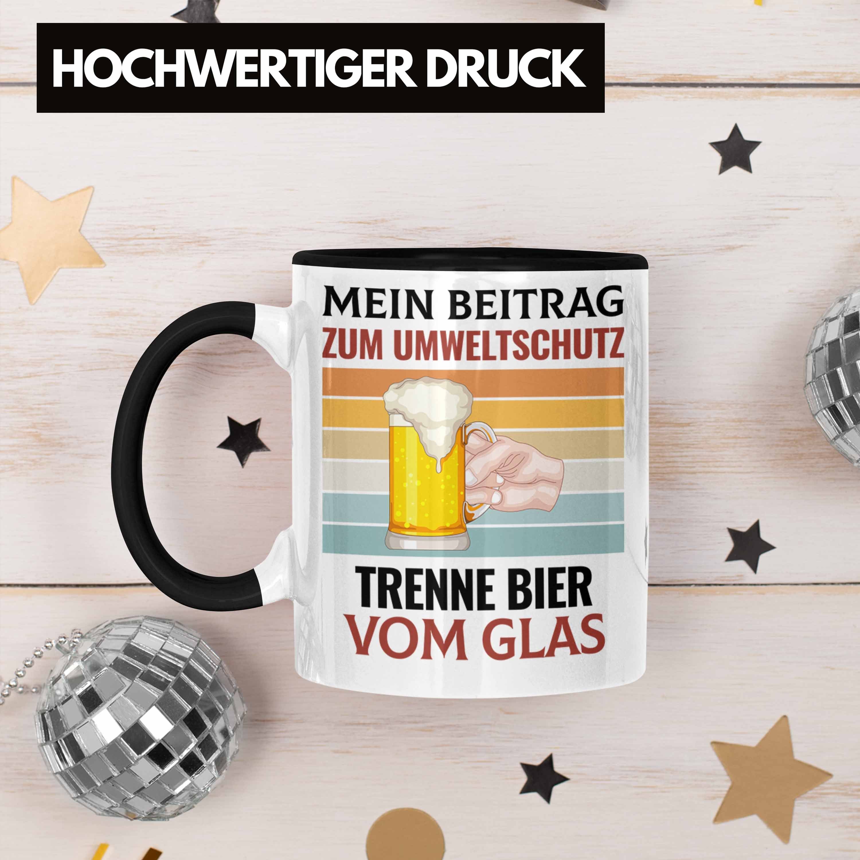 Trendation Tasse Ich Trenne Bier-Trinker Glas Tasse Alkohol Saufen Bier Schwarz Vom Geschenkide