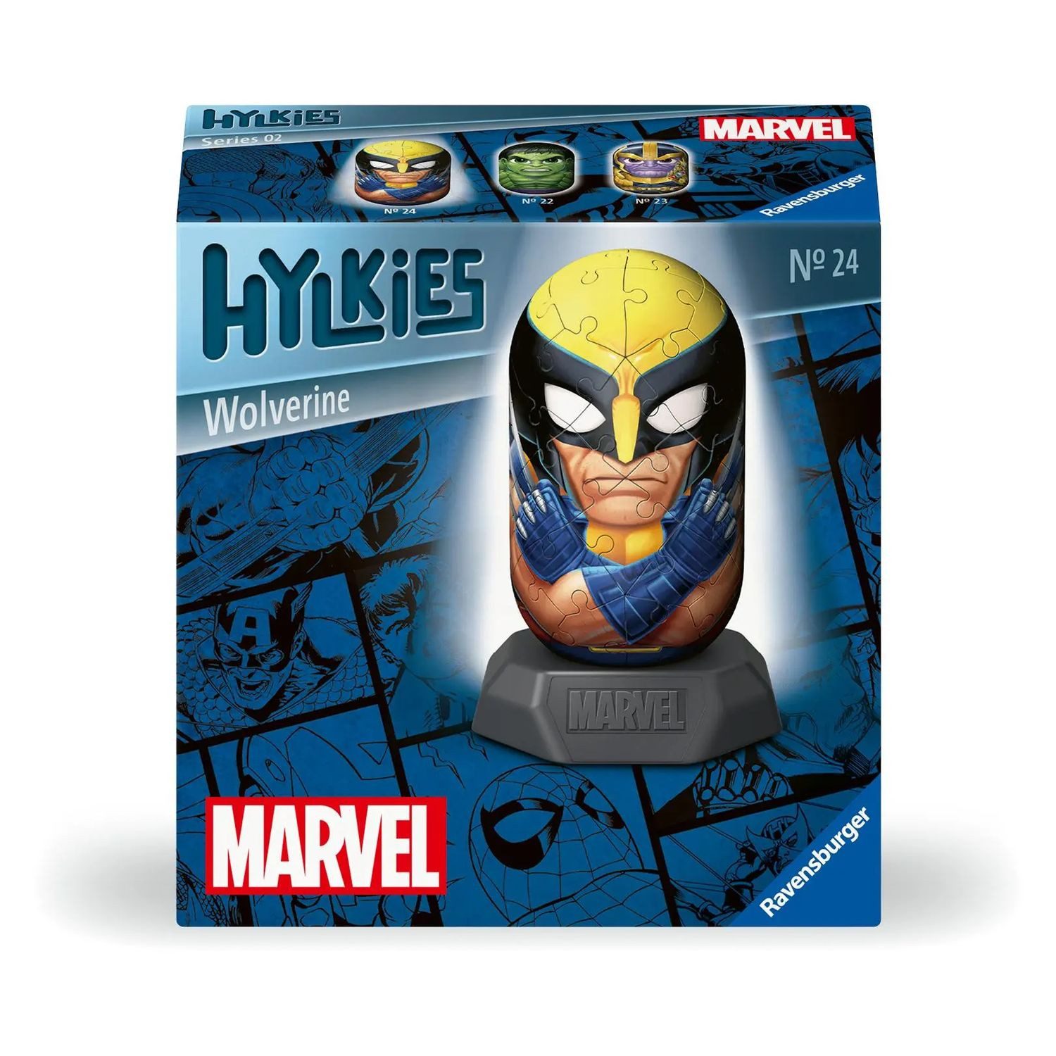 Ravensburger Puzzle Hylkies Marvel Heroes Wolverine Sammelfigur, Puzzleteile