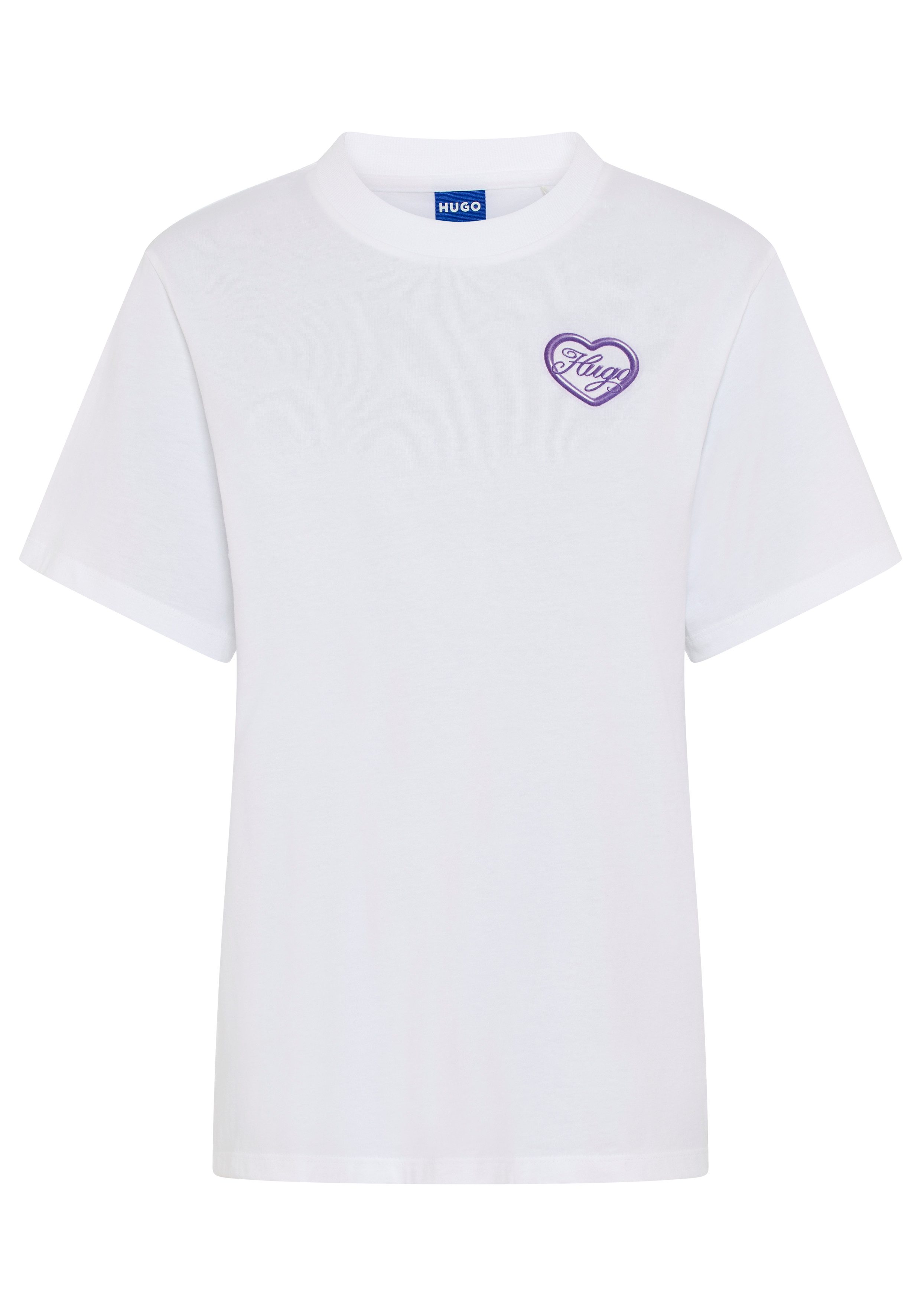 HUGO Blue T-Shirt Vintage Tee mit Rundhals, bedruckt günstig online kaufen