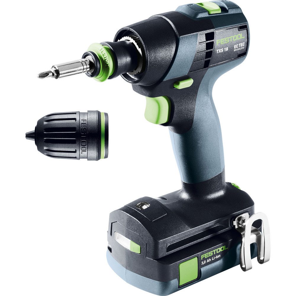 FESTOOL Akku-Ratschenschrauber Festool TXS 18 C 3,0-Plus 576895 Akku-Bohrschrauber 18 V 3 Ah