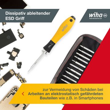 Wiha Schraubendreher ESD SYSTEM 4 (31499) - 12 tlg., Schlitz, Kreuz, TORX, Sechskant, inkl. Rolltasche
