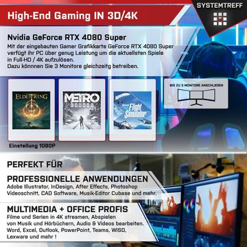 SYSTEMTREFF Gaming-PC (Intel Core i9 14900F, GeForce RTX 4080 Super, 32 GB RAM, 2000 GB SSD, Wasserkühlung, Windows 11, WLAN)