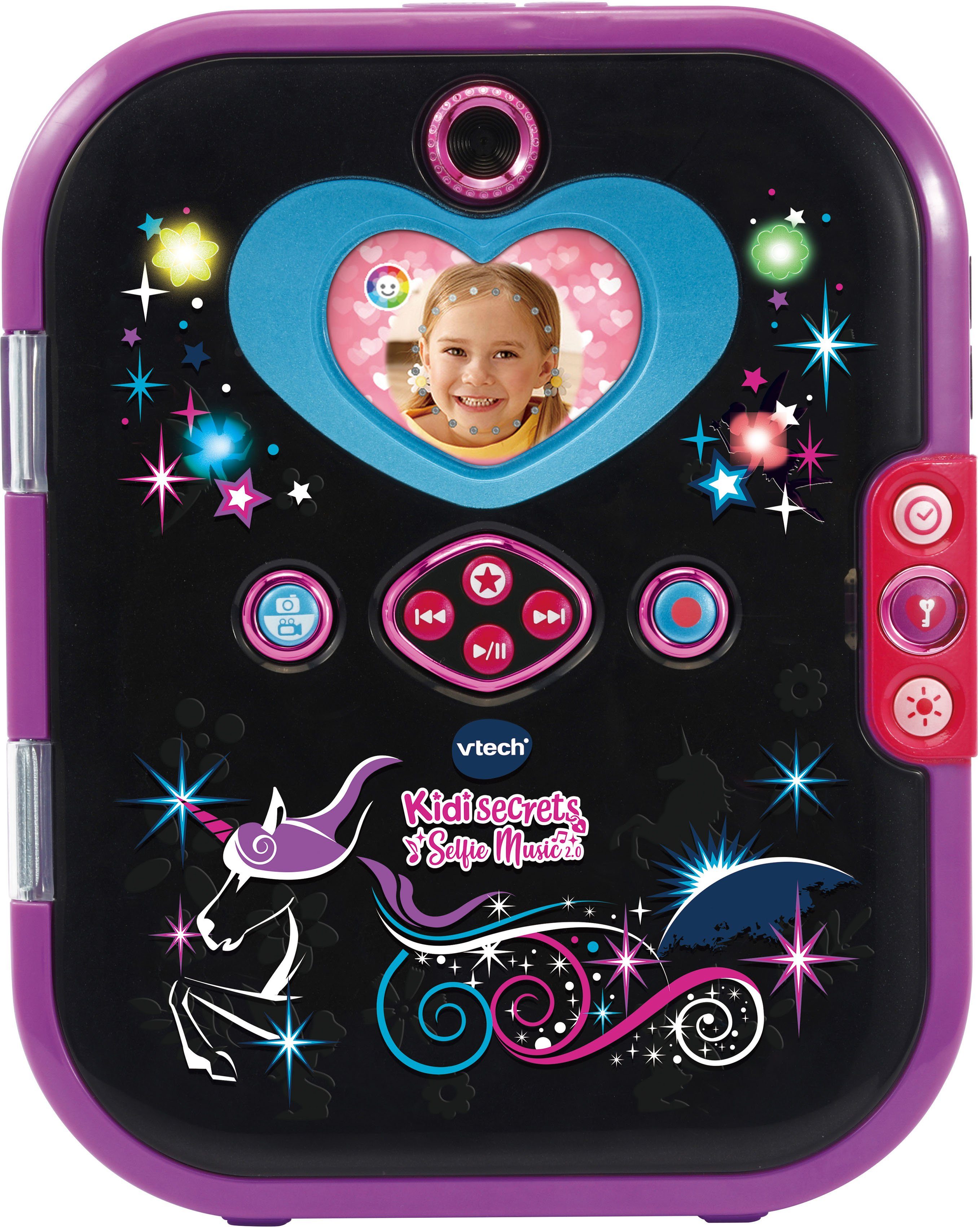 Elektronisches Tagebuch Kiditronics, KidiSecrets Selfie Music 2.0, black
