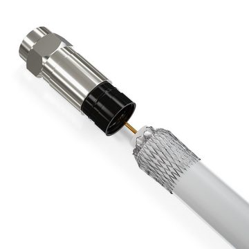 deleyCON deleyCON 10x F Kompressionsstecker bis 7mm F-Stecker für Koaxialkabel SAT-Kabel