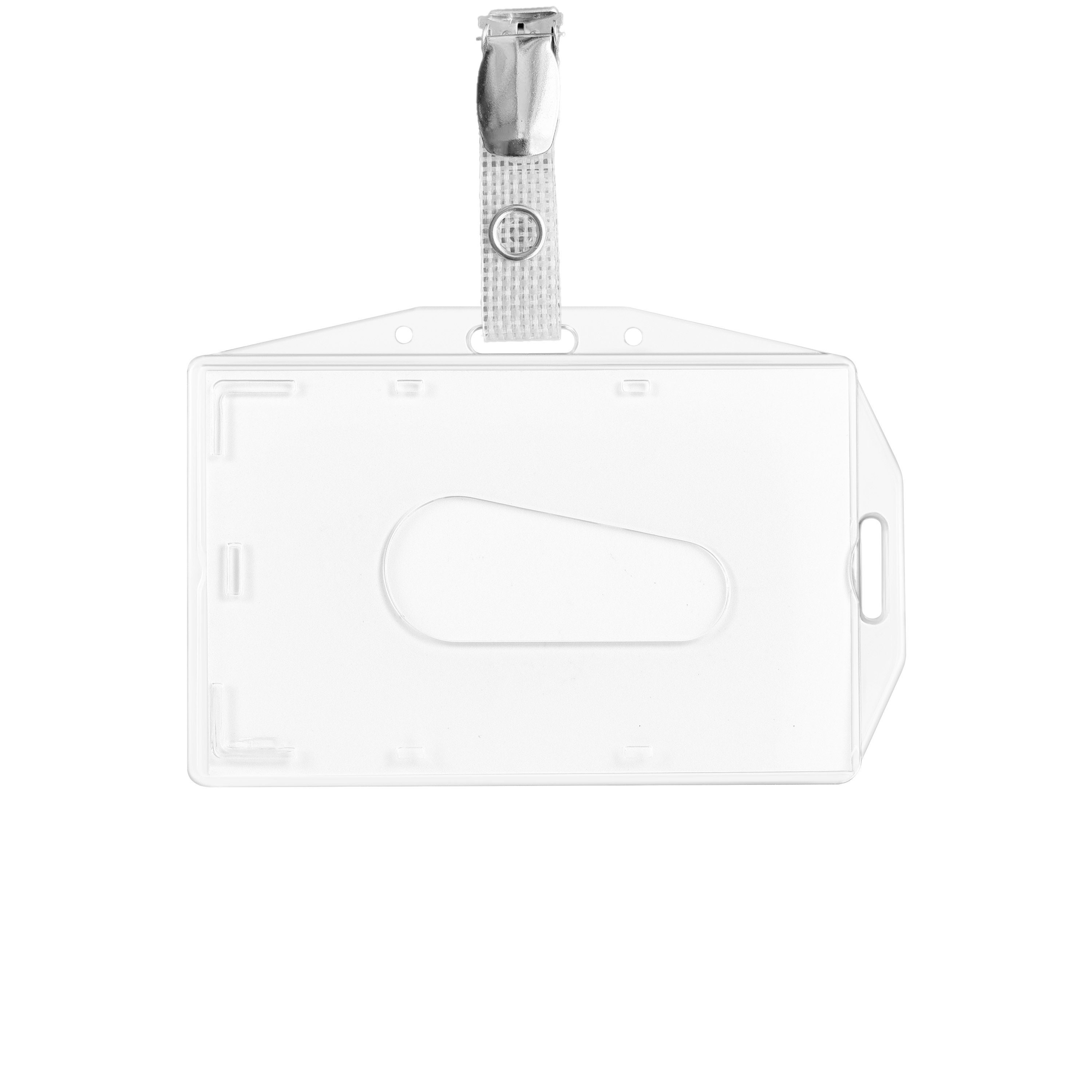 WEBBOMB Schlüsselanhänger 5x Ausweishalter Kartenhalter Use Clip Dual u vertikal horizontal 5x 