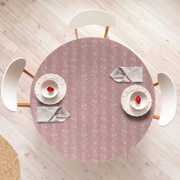 Abakuhaus Tischdecke Rundum-elastische Stofftischdecke, neutrale Farbe Pastell Retro Floral
