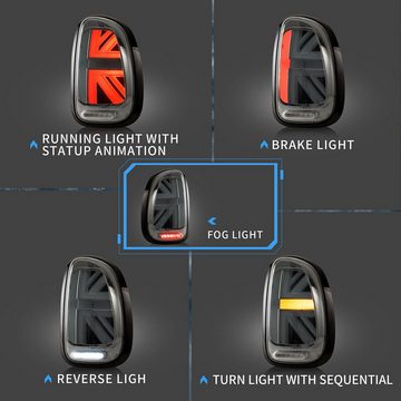 LLCTOOLS KFZ-Ersatzleuchte Voll LED Rückleuchten für BMW Mini Cooper Countryman R60 2010 - 2016, LED