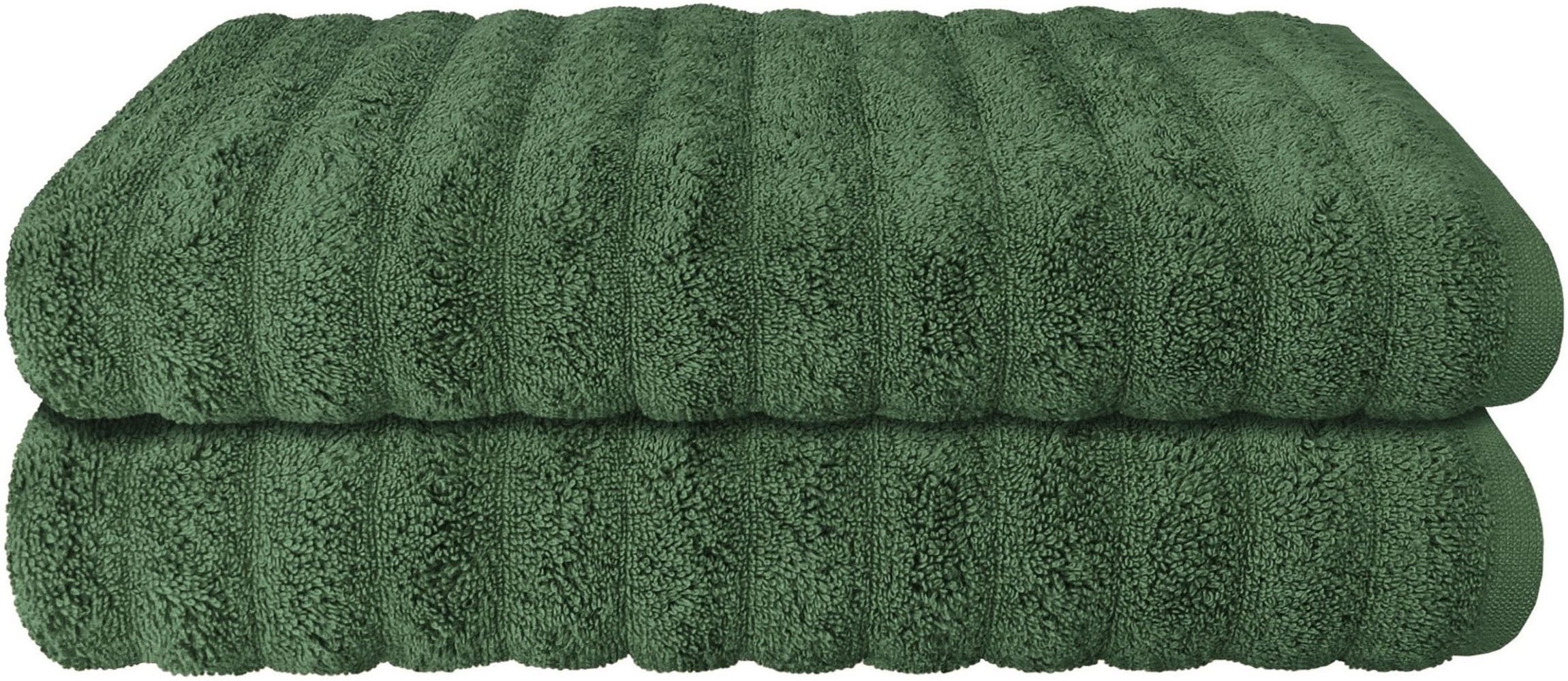 Schiesser Duschtücher Neapel aus 100% Baumwolle mit eleganter Hoch-Tief-Optik, Frottier (2-St), OEKO-TEX® MADE IN GREEN