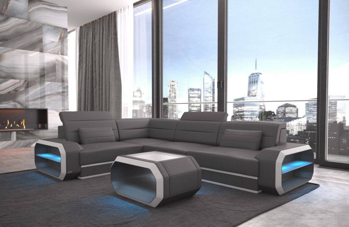Sofa Dreams Ecksofa Sofa Leder Ledercouch Verona L Form Ledersofa, Couch, m günstig online kaufen