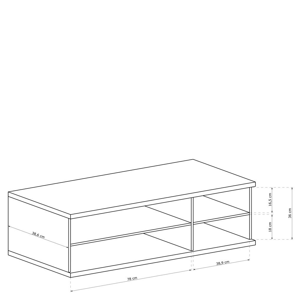 Marmex Möbel TV-Schrank CALI 07 TV-Board Sideboard mit Schublade und Lamellen