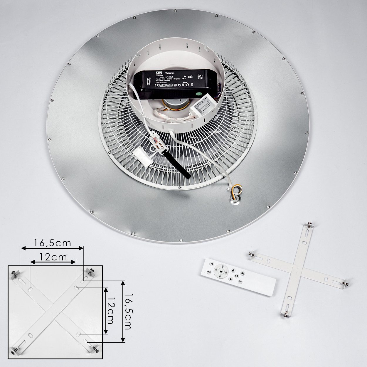 hofstein Deckenventilator »Fiorentino« Deckenlampe Weiß und Deckenventilator Kunststoff aus in